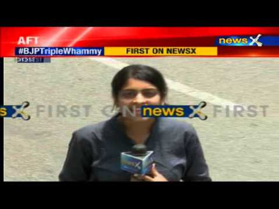 NSUI protests outside Smriti Irani’s residence