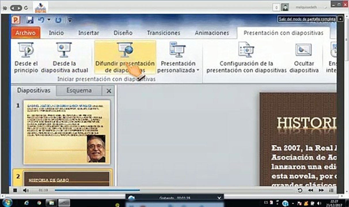 24-VISTA DE PRESENACION CON DIAPOSITIVAS