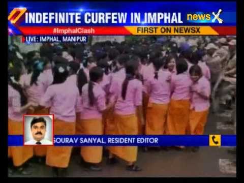 Curfew imposed in Imphal after a student was killed in clashes with Police