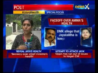 DMK claims that CM Jayalalithaa is hiding her health status from Public