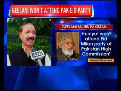 Hurriyat chief Syed Ali Shah Geelani rejects Pakistan High Commission’s Eid Milan invite