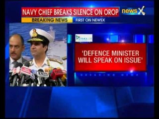 Navy Chief RK Dhowan reacts on One Rank One Pension issue