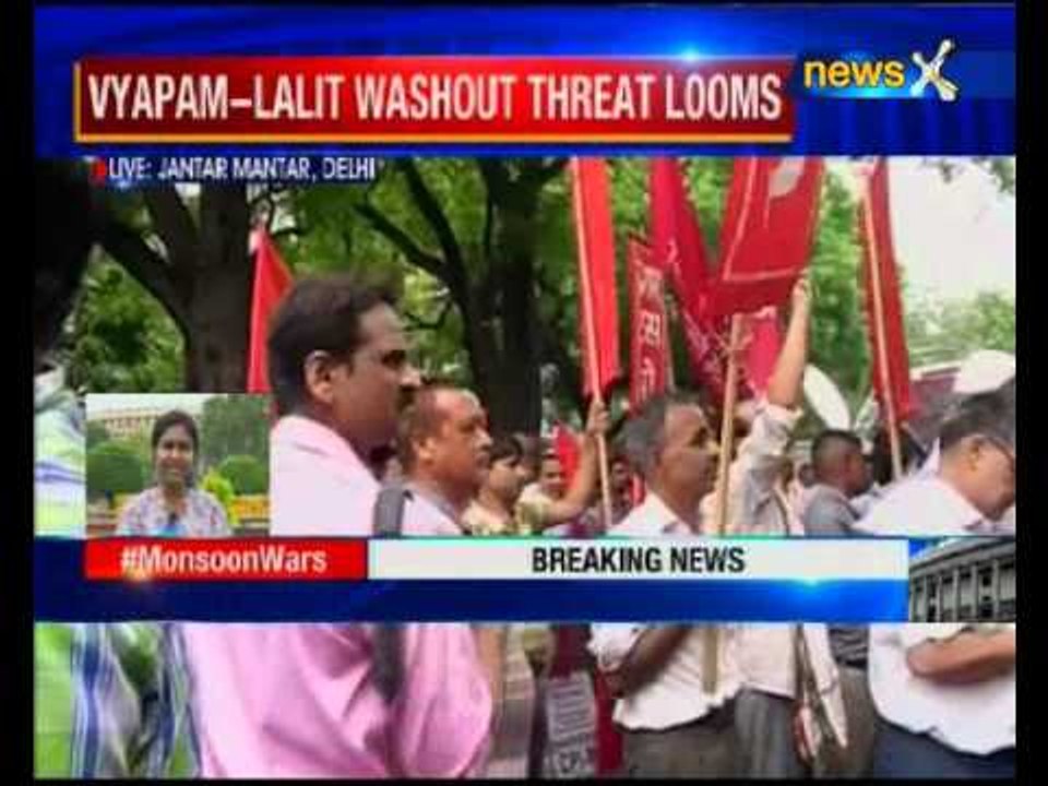Left parties protest ahead of Monsoon Session