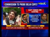 AAP supporters protesting against Delhi Police , for murder of a teenaged girl