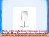 Axentia LED Cosmetic Mirror Pedestal Mirror Rectangular Table Mirror with Base Bathroom