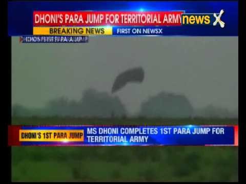 Lieutenant colonel MS Dhoni makes first para jump for territorial army