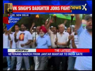 General VK Singh's daughter joins OROP protests