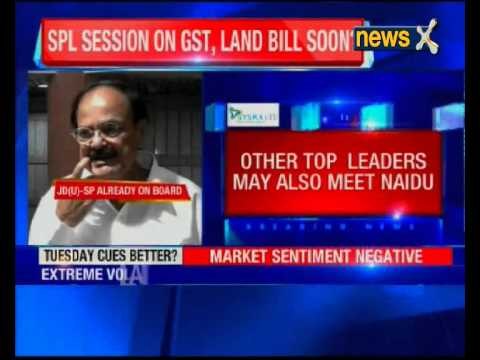 Venkaiah Naidu met Mallikarjun Kharge over GST bill