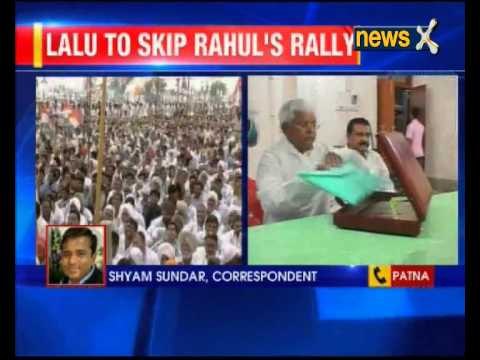 Bihar polls: Lalu may skip Rahul Gandhi's rally