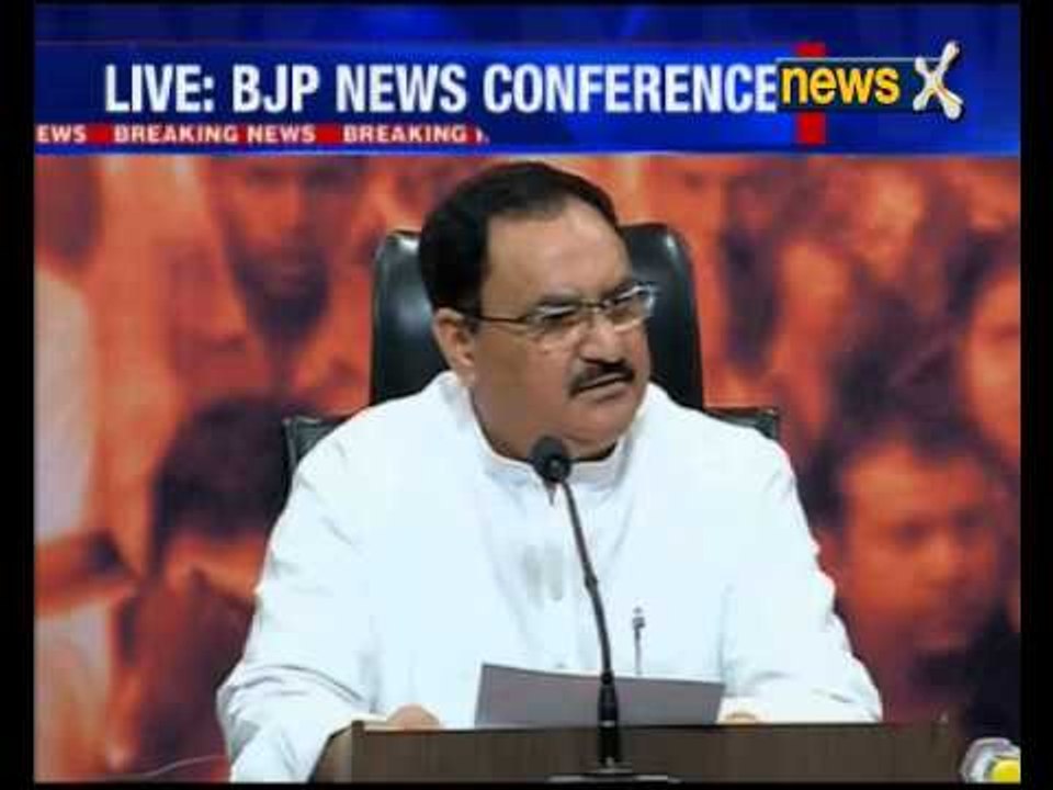 J.P Nadda addresses press conference