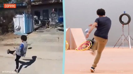 طفل لا يتعدى 7 أعوام ويحقق تسديدات كروية مذهلة على طريقة محمد صلاح