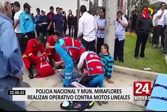 Miraflores: realizan operativo contra motos lineales