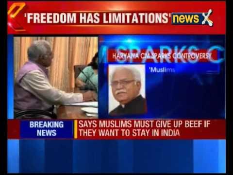 'Muslims can live in India but must stop eating beef', says Haryana CM Manohar Lal Khattar