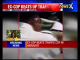 Ex-Cop beats traffic cop in Amravati Maharashtra