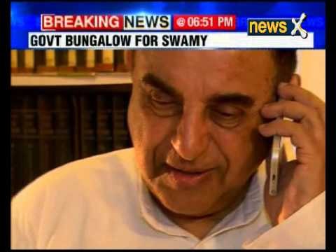 Subramanian Swamy to get government bungalow on security grounds