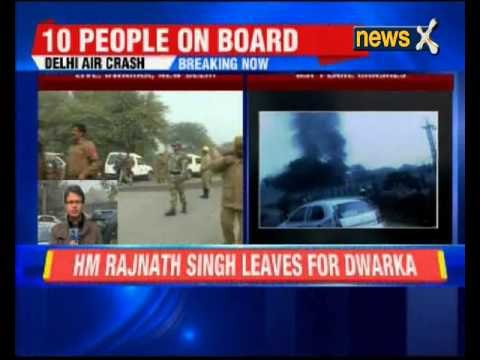 Rajnath Singh visits BSF plane crash site