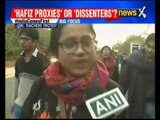 JNUTA leads protest by forming human chain