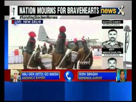 9 Siachen martyrs brought to Delhi; Nation salutes the brave-hearts