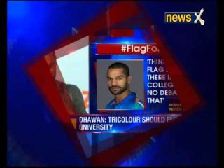 India batsman Shikhar Dhawan speaks on the National flag issue