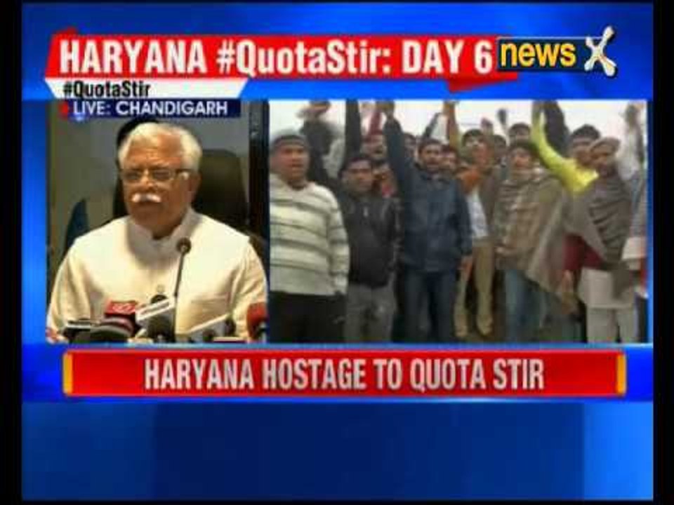 Jat Quota Row: Haryana CM ML Khattar holds a pr...