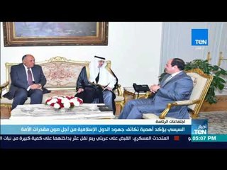 أخبار TeN - السيسي يؤكد أهمية تكاتف جهود الدول الإسلامية من أجل صون مقدرات الأمة