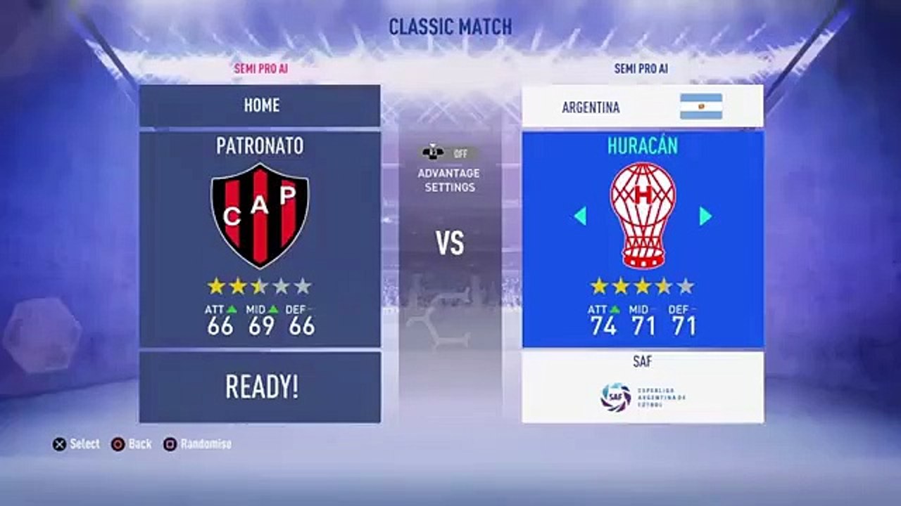 Argentinian Primera Division - CA Huracan @ Patronato - FIFA 19 Simulation Full Game 3/3/19