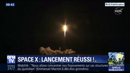 Lancement réussi pour la capsule spatiale de Space X