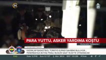 Para yuttu, asker yardımına koştu