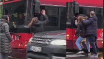 Otobüs şoföründen kadına tokat!