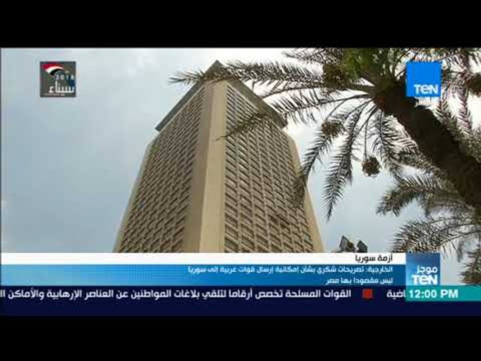 موجز TeN - الخارجية: تصريحات شكري بشأن إمكانية إرسال قوات عربية إلى مصر ليس مقصودا بها مصر