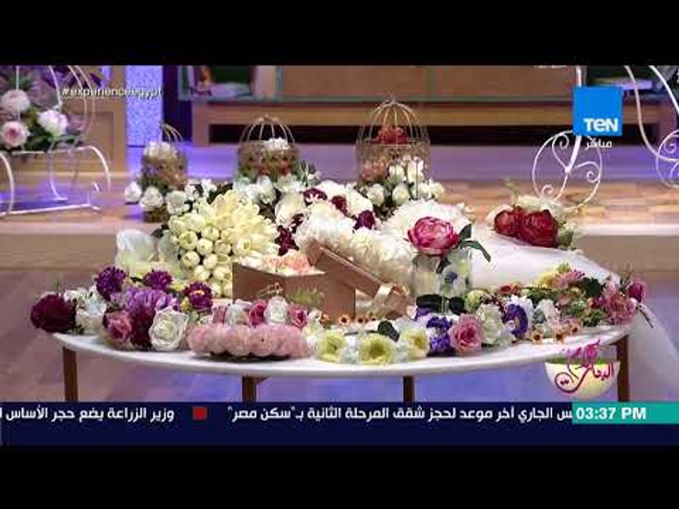كلام البنات - الديزاينر شروق أشرف تزين ستديو كلام البنات بالورود