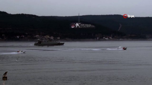 İspanya Mayın Arama Gemisi Çanakkale Boğazı'ndan geçti