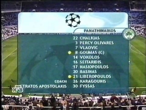 Valencia v. Panathinaikos 13.03.2001 Champions League 2000/2001 highlights