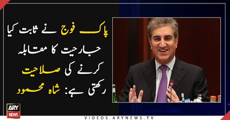 Pakistan armed forces have displayed their capabilities, says Shah Mehmood Qureshi
