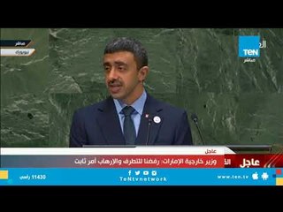 وزير خارجية الامارات: منطقتنا العربية أحوج ما تكون إلى تحول إقليمي شامل ينقلها من الفوضى