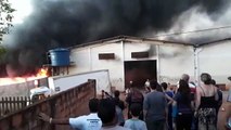 Cootacar: Vídeo mostra caminhão sendo salvo do fogo