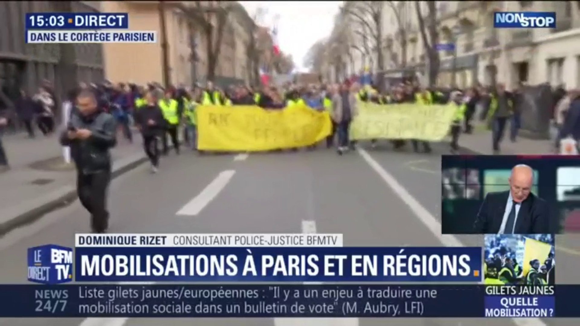 Gilets jaunes: neuf interpellations à Paris et de premiers incidents en  province - Vidéo Dailymotion