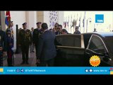 لحظة وصول الرئيس السيسى إلى مقر المؤتمر العربى الـ15 للثروة المعدنية