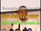 Bilan du ministère de l'Industrie et des PME : Tibou Kamara à la presse