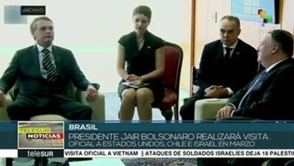 Brasil: Bolsonaro iniciará visitas a EEUU, Chile e Israel en marzo