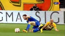 Mihály Korhut AMAZING Shot Hits the post - Aris vs AEK 02.03.2019 [HD]