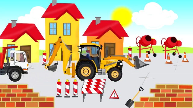 Garage de la construction de machines - formation et utilise - Pelle, machine de Fraisage et de Camion - Bajki