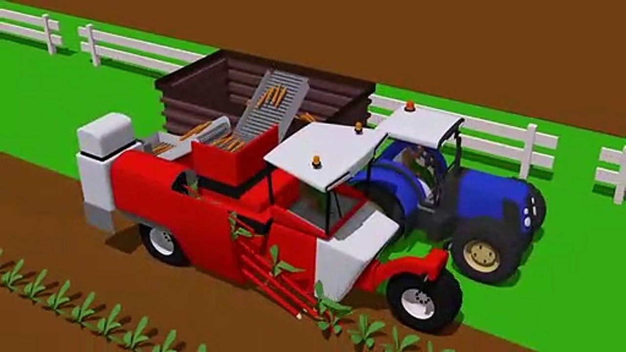 Big Tractor and Carottes Robot Machine | Videos for Kids》 Bleu de la Machine et le jeu de la carotte. Un conte de fées