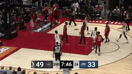Derek Cooke Jr. rattles the rim on the finish!