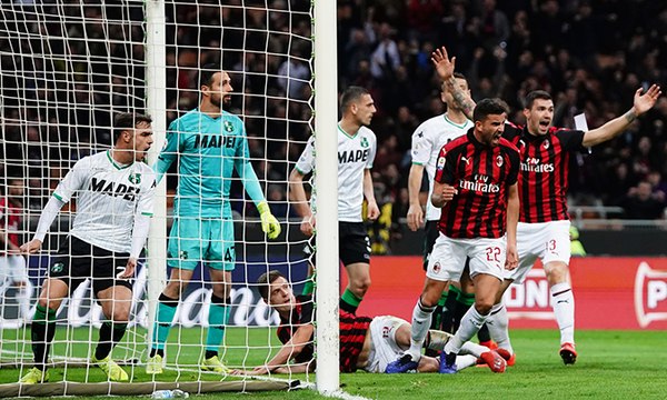 Milan, vittoria e terzo posto: 1-0 al Sassuolo
