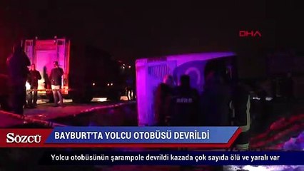 下载视频: Bayburt’ta yolcu otobüsü devrildi! 2 kişi öldü