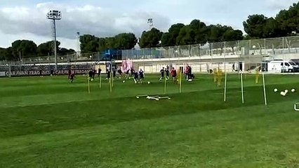 Entrenamiento del Real Zaragoza tras la Derrota ante el Almería