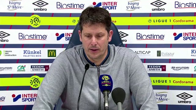 Conférence de presse Fabien Mercadal après SMCaen / Paris SG