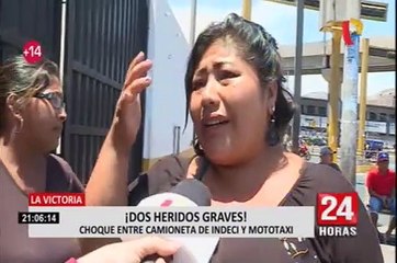 La Victoria: camioneta donde viajaba jefe de Indeci choca y deja dos heridos