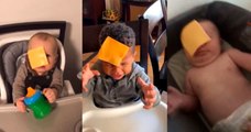 رد فعل مضحك لطفلة بعد تحدي الجبن cheese challenge
